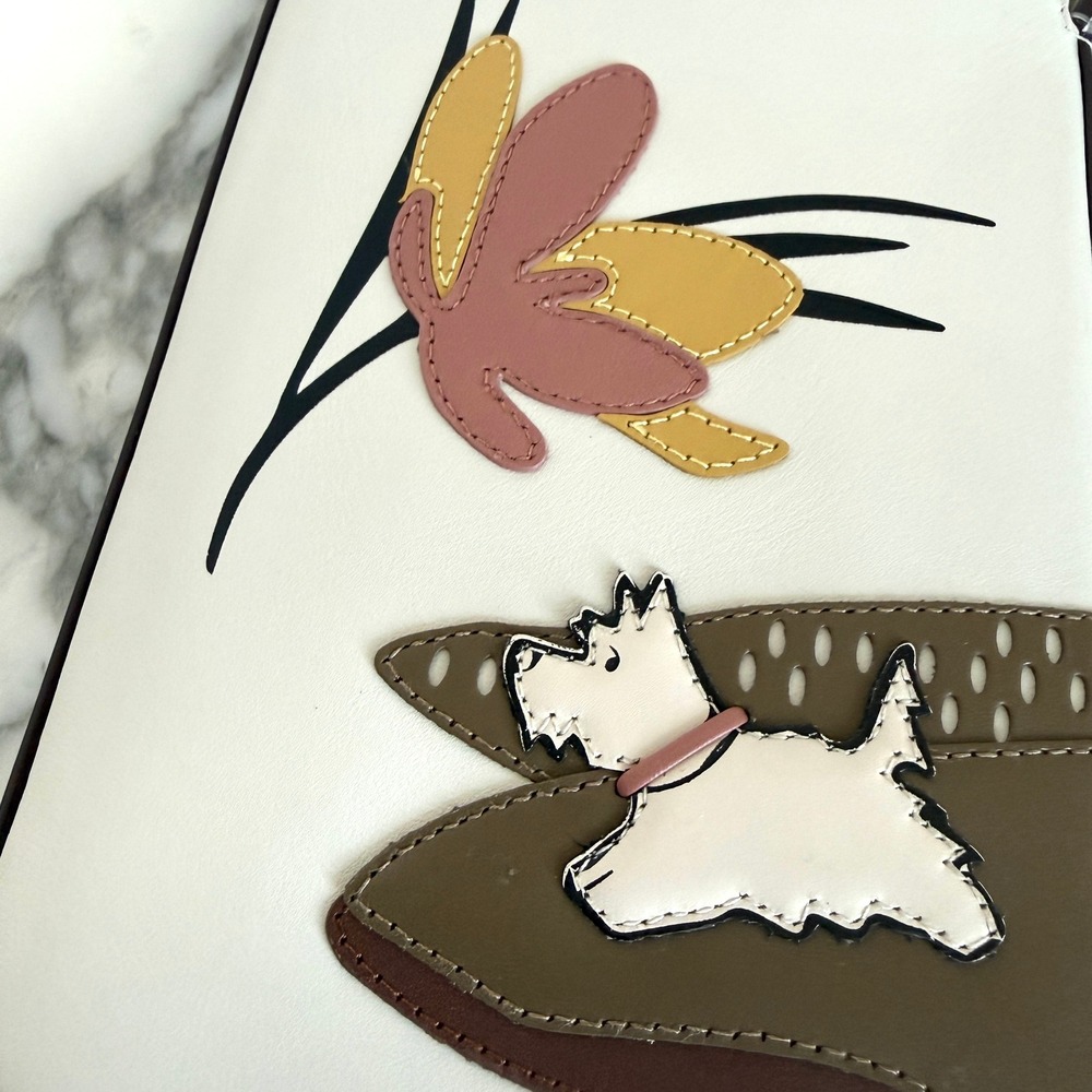 Radley London Spring Daze Leather Phone Crossbody Bag Open White Scottie Dog - Picture 12 of 14